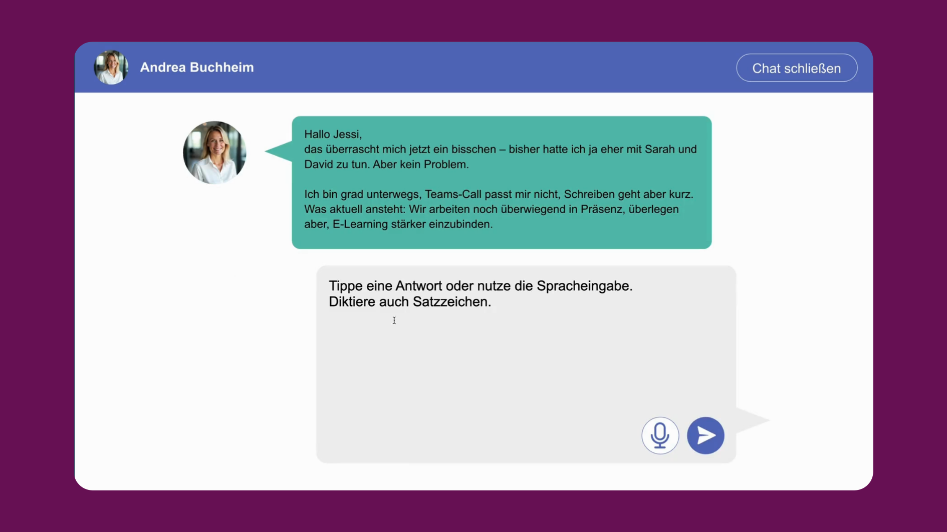 KI Interaktion: Szenario Sales-Training